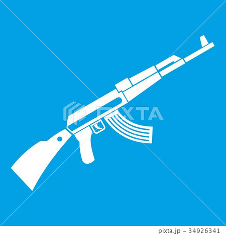 Kalashnikov machine icon white 34926341