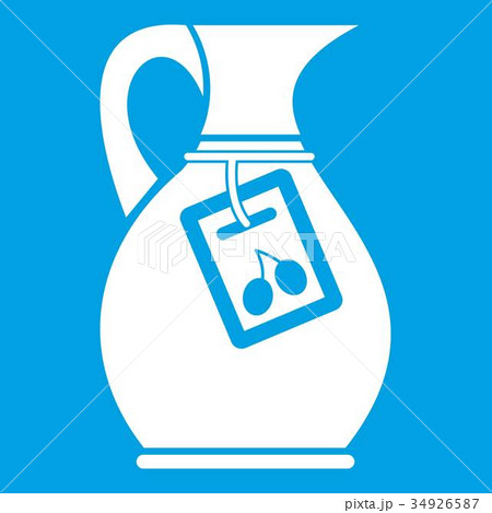 Jug with olive oil icon white 34926587