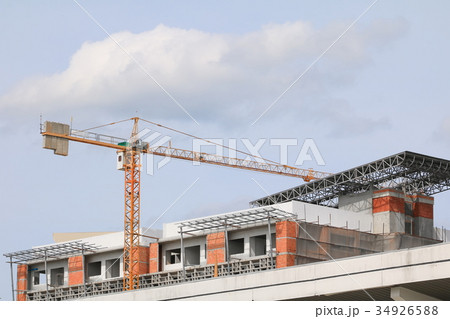 Tower crane industry Construction buildings site  34926588