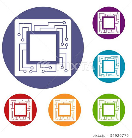 Microchip icons set Microchip icons set 34926776