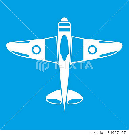 Military fighter plane icon white Military fighter plane icon white 34927167