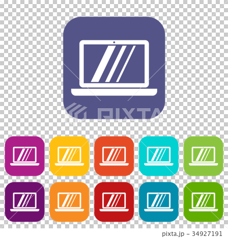 Laptop icons set Laptop icons set 34927191