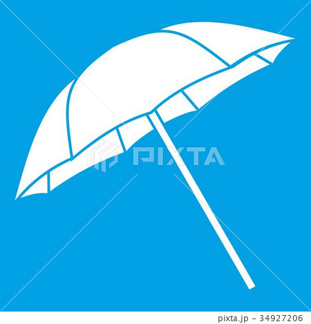 Umbrella icon white Umbrella icon white 34927206