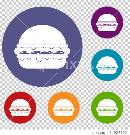 Burger icons set 34927303