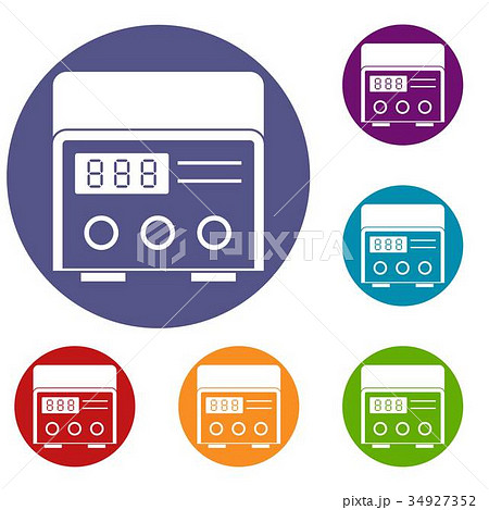 Professional tattoo machine icons set Professional tattoo machine icons set 34927352
