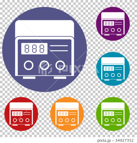 Professional tattoo machine icons set Professional tattoo machine icons set 34927352