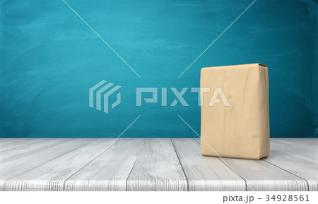 3d rendering of a single closed cement bag 34928561