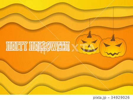 Bright orange autumn Halloween background 34929026