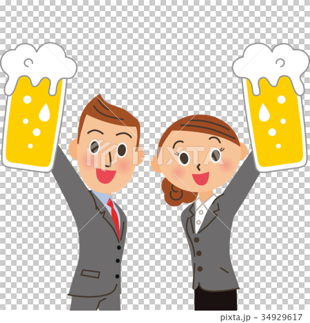 A toasting office worker 34929617