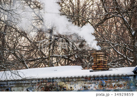 Smoke from chimney Smoke from chimney 34929859