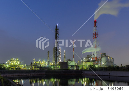 網干なぎさ公園からの工場夜景 34930644