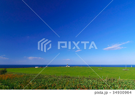 能取岬灯台 遠景 34930964