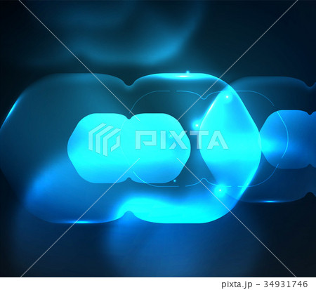 Blurred transparent hexagons on dark, digital Blurred transparent hexagons on dark, digital 34931746