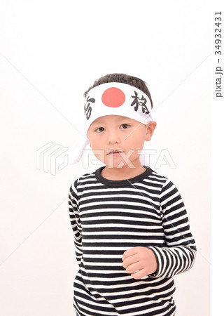 合格ハチマキをする男の子 34932431