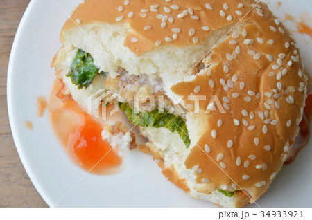 pork hamburger dressing tomato sauce already bite pork hamburger dressing tomato sauce already bite 34933921