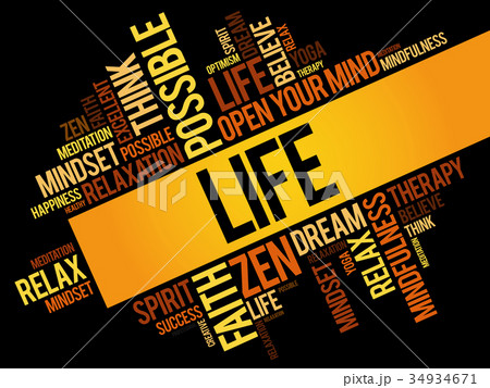 Life word cloud collage 34934671