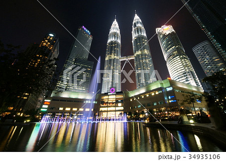 KLCC公園　噴水ショー 34935106