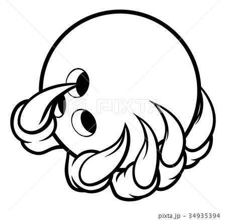 Monster animal claw holding Ten Pin Bowling Ball 34935394