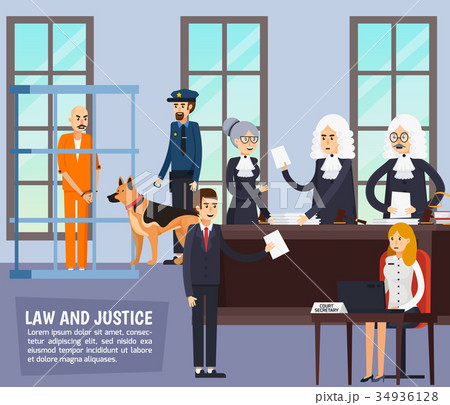 Courtroom Orthogonal Flat Composition Courtroom Orthogonal Flat Composition 34936128