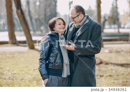 couple in a walk couple in a walk 34936261