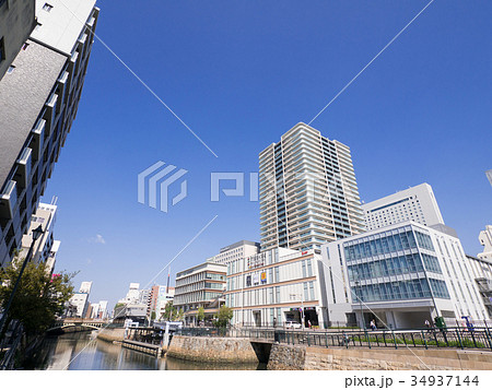 名古屋市納屋橋都市風景 堀川とテラッセ納屋橋 名古屋市納屋橋都市風景 堀川とテラッセ納屋橋 34937144
