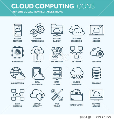 Cloud omputing. Internet technology. Online 34937159