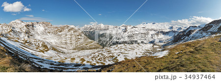 Alpine mountains panorama in Austria. Alpine mountains panorama in Austria. 34937464