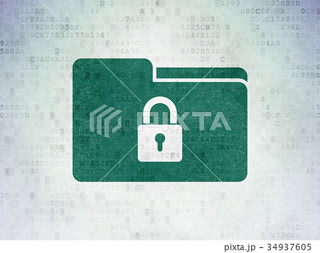 Business concept: Folder With Lock on Digital Data Business concept: Folder With Lock on Digital Data 34937605