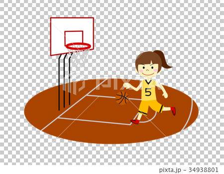 バスケットボール 女の子 ドリブル バスケットボール 女の子 ドリブル 34938801