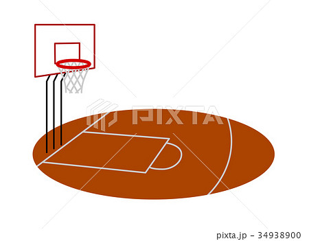バスケットボールコートのイラスト素材