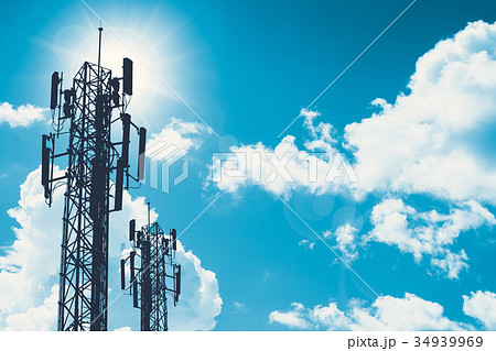 communication tower or 3G 4G network cellsite 34939969