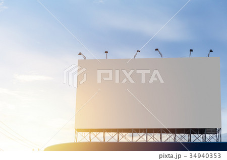 empty billboard with blue sky 34940353