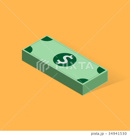 Batch of Banknotes on the color background, vector Batch of Banknotes on the color background, vector 34941530
