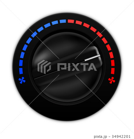 Air temperature selector. Car dashboard black Air temperature selector. Car dashboard black 34942201