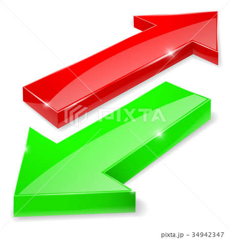 Green and red arrows. UP and DOWN 34942347