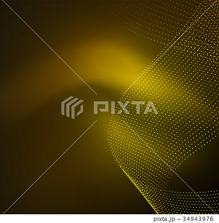 3D illuminated wave of glowing particles 34943976