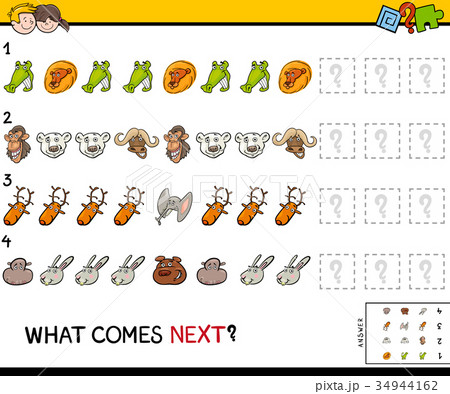 educational finish the pattern game with pets 34944162