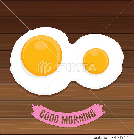good morning concept. breakfast fried chicken egg 34945472