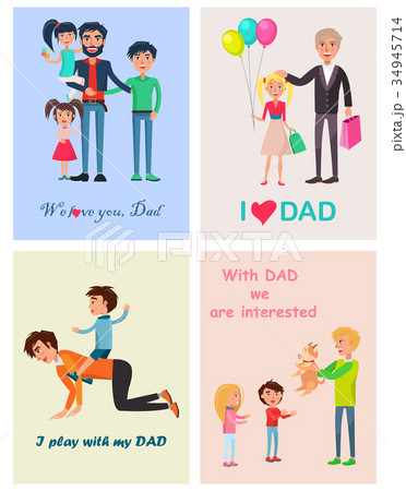 We Love you, Dad Posters Set of Happy Life Moments 34945714