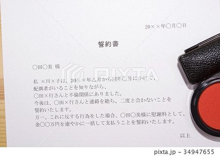 誓約書（浮気相手） 34947655