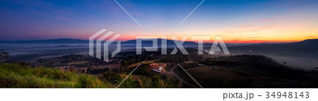 View Point:beautiful landscape at sunrise,thailand View Point:beautiful landscape at sunrise,thailand 34948143