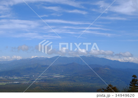 金峰山と飯盛山の眺め 34949620