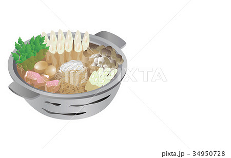 今日のご飯きりたんぽ鍋のイラスト素材 34950728 Pixta