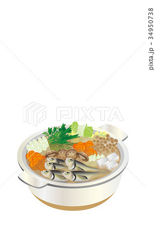今日のご飯しょっつる鍋のイラスト素材