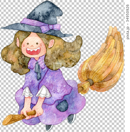 ハロウィン 魔女っ子のイラスト素材