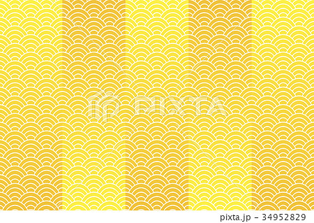 青海波 短冊 和風背景 年賀 横 青海波 短冊 和風背景 年賀 横 34952829