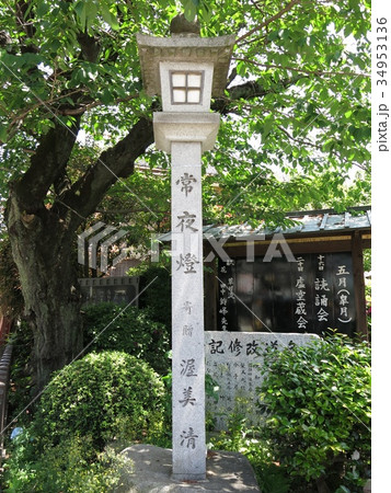 柴又帝釈天題経寺の参道にある渥美清寄贈の常夜灯 柴又帝釈天題経寺の参道にある渥美清寄贈の常夜灯 34953136