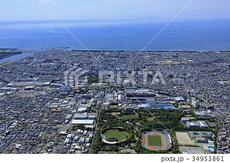 平塚市と相模湾／平塚市総合公園 34953861