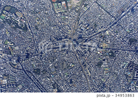 渋谷周辺上空/真俯瞰,Aerial view 渋谷周辺上空/真俯瞰,Aerial view 34953863