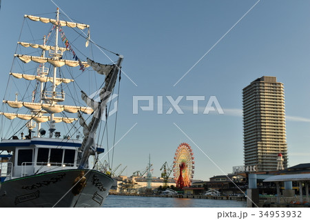 神戸モザイク夕景 34953932